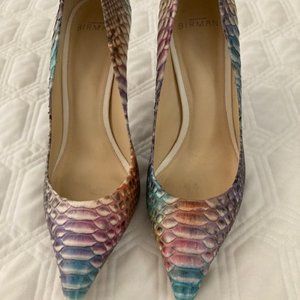 ALEXANDRE BIRMAN Python Print Leather Pumps